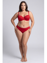 Culotte rouge en dentelle avec nœud en satin - PF09LRED