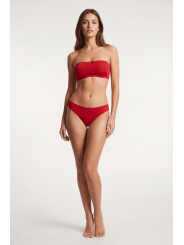 Culotte rouge en dentelle avec nœud en satin - PF09LRED