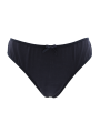 Culotte noire en dentelle avec nœud en satin - PF09LBLK