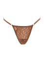 String taupe en dentelle avec bijou cœur doré - PA02MBRW