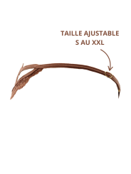 String taupe en dentelle avec bijou cœur doré - PA02MBRW