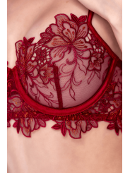 Ensemble 2 pièces en dentelle brodée bois de rose - Mapalé