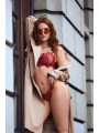 Ensemble 2 pièces en dentelle brodée bois de rose - Mapalé