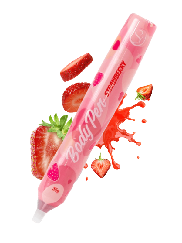 Stylo corporel bodypaint comestible fraise - SP6267