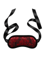 Bandeau pour les yeux motif japonais rouge et noir - Dreamy Fetish