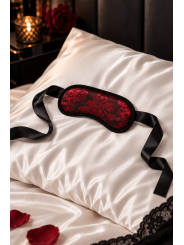 Bandeau pour les yeux motif japonais rouge et noir - Dreamy Fetish