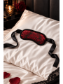 Bandeau pour les yeux motif japonais rouge et noir - Dreamy Fetish