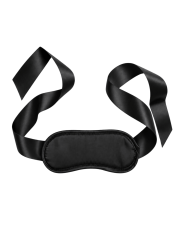Bandeau satiné noir à nouer - Dreamy Fetish
