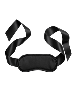 Bandeau satiné noir à nouer - Dreamy Fetish