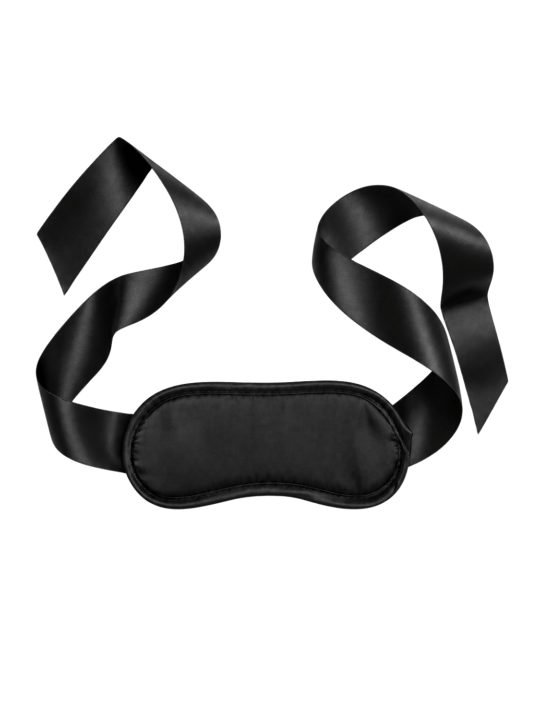 Bandeau satiné noir à nouer - Dreamy Fetish