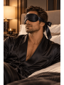 Bandeau satiné noir à nouer - Dreamy Fetish